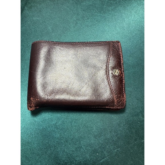GOLD PFEIL Wallet Burgundy Leather Hand Made In Germany‎ - Picture 1 of 16